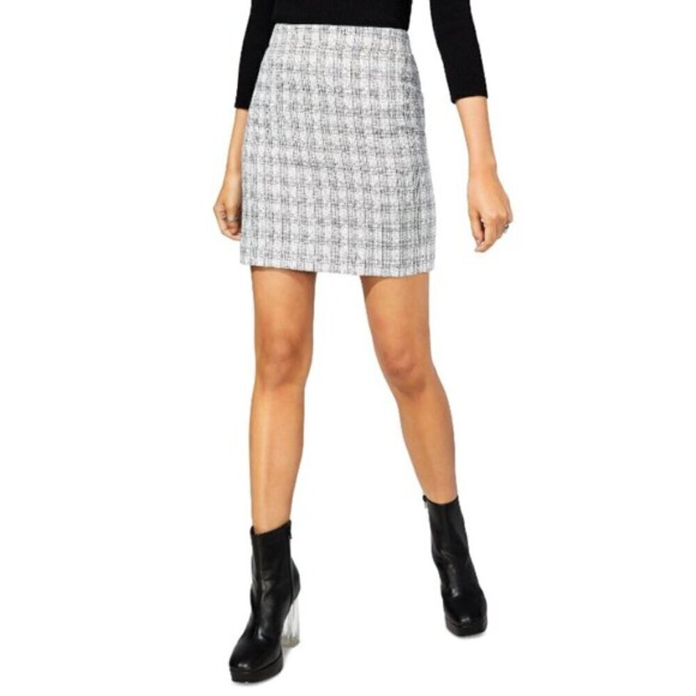 Bar III Women's Size 14 Black and White Tweed Formal Pencil Skirt NWT - Picture 1 of 7